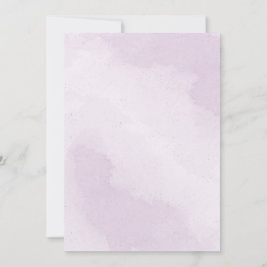 Carte de siège romantique violet blanc verdure (Dos)