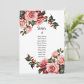 Carte de siège rose et rouge foncé moody roses (Debout devant)