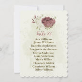 carte de siège rose poussiéreux fleurs blanches (Devant)