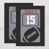 Carte de siège table de la barre de FOOTBALL Mitzv (Devant / Derrière)
