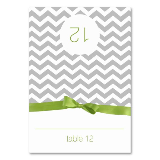 Carte de siège Zig Zag et Lime Green Bow (Par défaut)