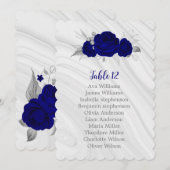 carte de sièges à fleurs bleu royal (Devant / Derrière)