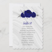 carte de sièges à fleurs bleu royal (Devant)