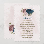 carte de sièges bleu marine rose (Devant / Derrière)