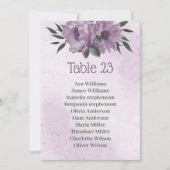 carte de sièges botaniques de fleurs violettes (Devant)