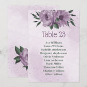 carte de sièges botaniques de fleurs violettes (Devant / Derrière)