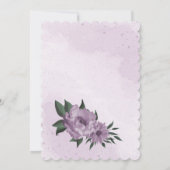 carte de sièges botaniques de fleurs violettes (Dos)