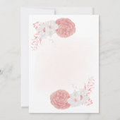 carte de sièges botaniques fleurs roses et blanche (Dos)