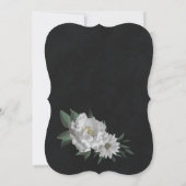 carte de sièges botaniques noirs fleurs blanches (Dos)