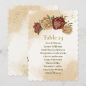 carte de sièges fleuris en terre cuite (Devant / Derrière)