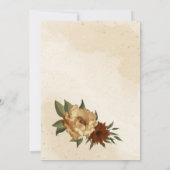 carte de sièges fleuris en terre cuite rustique (Dos)