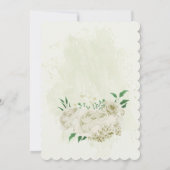 Carte de sièges fleurs blanches ivoire vert (Dos)