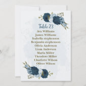 carte de sièges fleurs bleu marine (Devant)