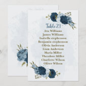 carte de sièges fleurs bleu marine (Devant / Derrière)