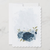 carte de sièges fleurs bleu marine (Dos)