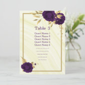 carte de sièges géométrique à fleurs d'or violet r (Debout devant)