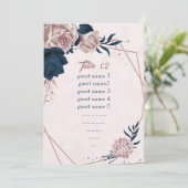 carte de sièges géométriques marine et rose (Debout devant)