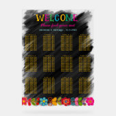 Carte de sièges mariage acrylique mexicain moderne (Recto)