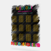 Carte de sièges mariage acrylique mexicain moderne (Angle)