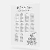 Carte de sièges Mariage Tour Champagne 18x24 (Angle)