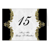 carte de sièges table en or (Devant Horizontal)