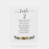 Carte de sièges Whimssical Vintage Floral mariage (Recto)