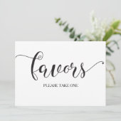 Carte de signalétique de mariage Calligraphie (Debout devant)