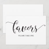 Carte de signalétique de mariage Calligraphie (Devant / Derrière)