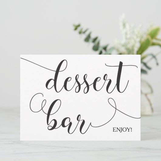 Carte de signalétique de mariage pour bar à desser (Debout devant)