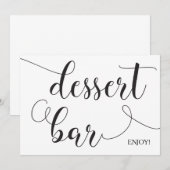 Carte de signalisation de bar à desserts de mariag (Devant / Derrière)