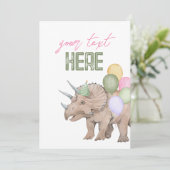 Carte de signalisation de fête de dinosaure modifi (Debout devant)