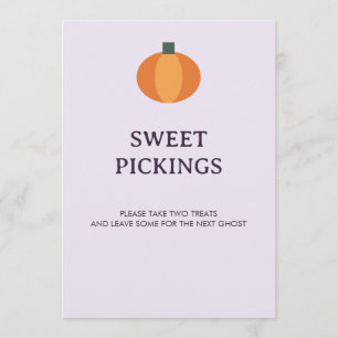 Carte de signalisation de friandises Halloween mod