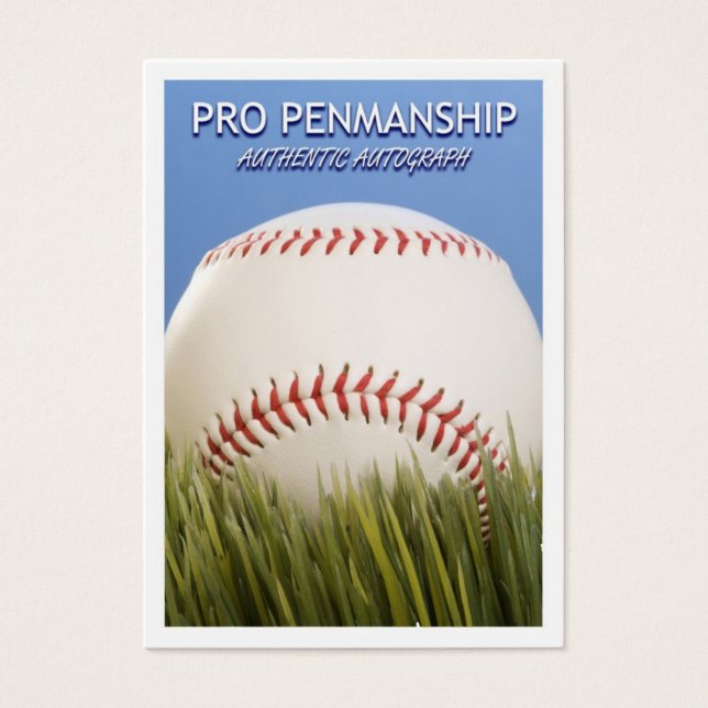 Carte de signature blanche pour les autographes de (Devant)