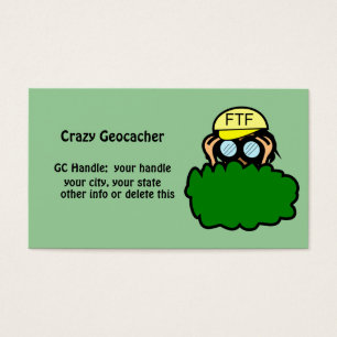 Carte de signature drôle de poignée de Geocacher