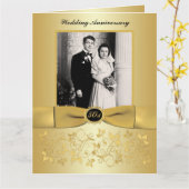 Carte de signature photo avec invité pour le 50e a (Fleur jaune)