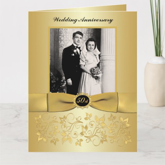 Carte de signature photo avec invité pour le 50e a (Devant)