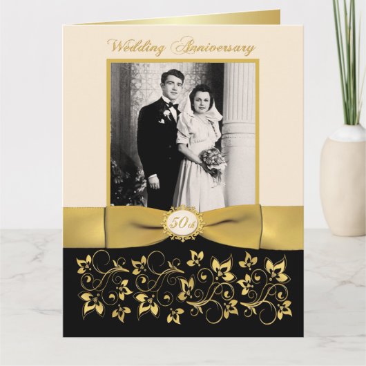 Carte de signature photo avec invité pour les 50 a (Devant)