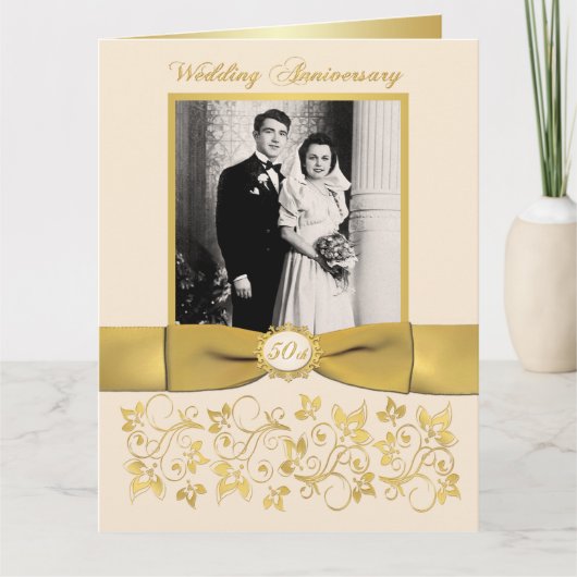 Carte de signature photo avec invité pour les 50 a (Devant)