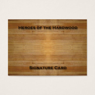 Carte de signature vierge pour les autographes de