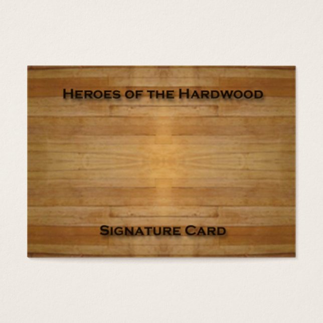 Carte de signature vierge pour les autographes de  (Devant)