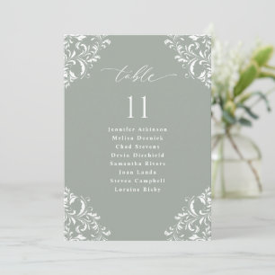 Carte de signe du Mariage élégant Sage Green