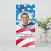 Carte de Signet de prière funéraire pour vétéran d (Debout devant)