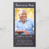 Carte de Signet de prière funéraire Rustique (Devant)