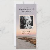 Carte de Signet du service commémoratif funéraire  (Devant)