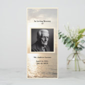 Carte de Signet du service commémoratif funéraire  (Debout devant)