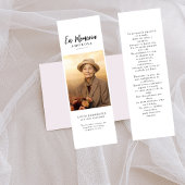 Carte de Signet photo funéraire espagnole En Memor