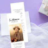 Carte de Signet photo funéraire espagnole En Memor