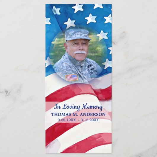 Carte de Signet pour les funérailles commémorative (Devant)