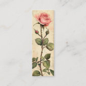 Carte de Signet vintage Rose Auteur (Devant)