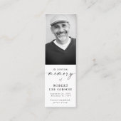 Carte de Signets commémoratifs en mémoire d'amour (Devant)